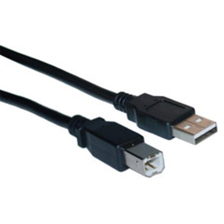 AISH USB 2.0 Printer-Device Cable  Black  Type A Male to Type B Male  15 foot AI205832
